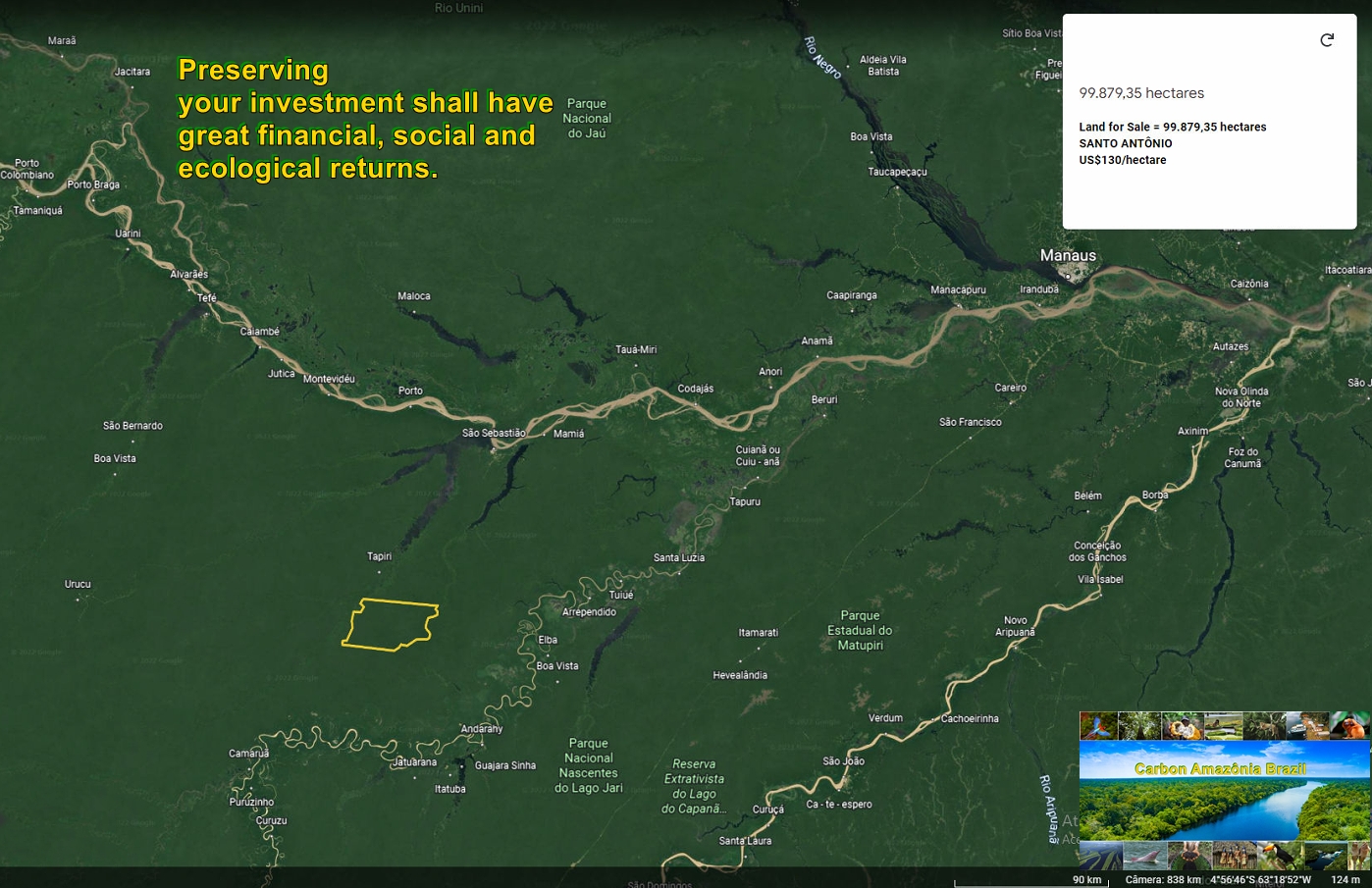 Carbon Amazônia Land for Sale